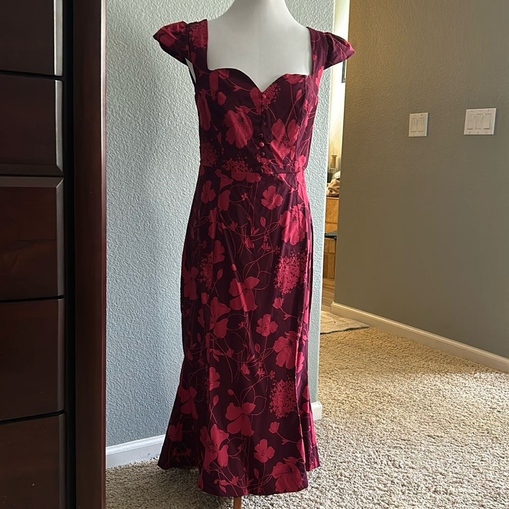 Anthropologie Cecily sweetheart neckline dress, size M